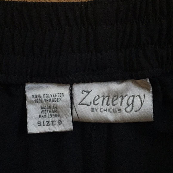 ZENERGY BY CHICO’S STRAIGHT BLACK SLACKS - Picture 3 of 11